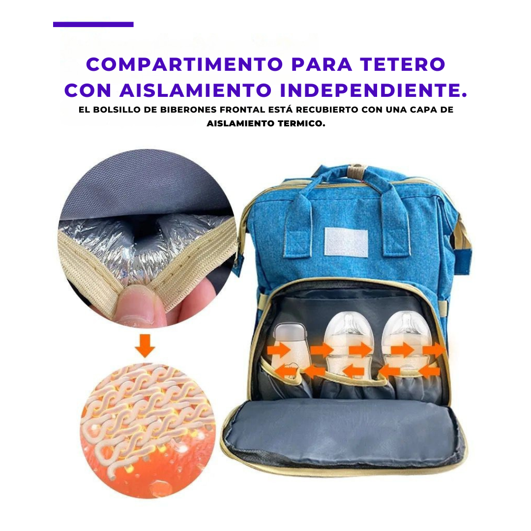 AllCare Baby's® | Pañalera y Cuna Tipo Mochila + Chupo Alimentador GRATIS